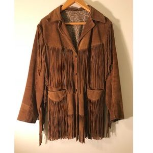 1960’s Leather Suede Fringe Coat